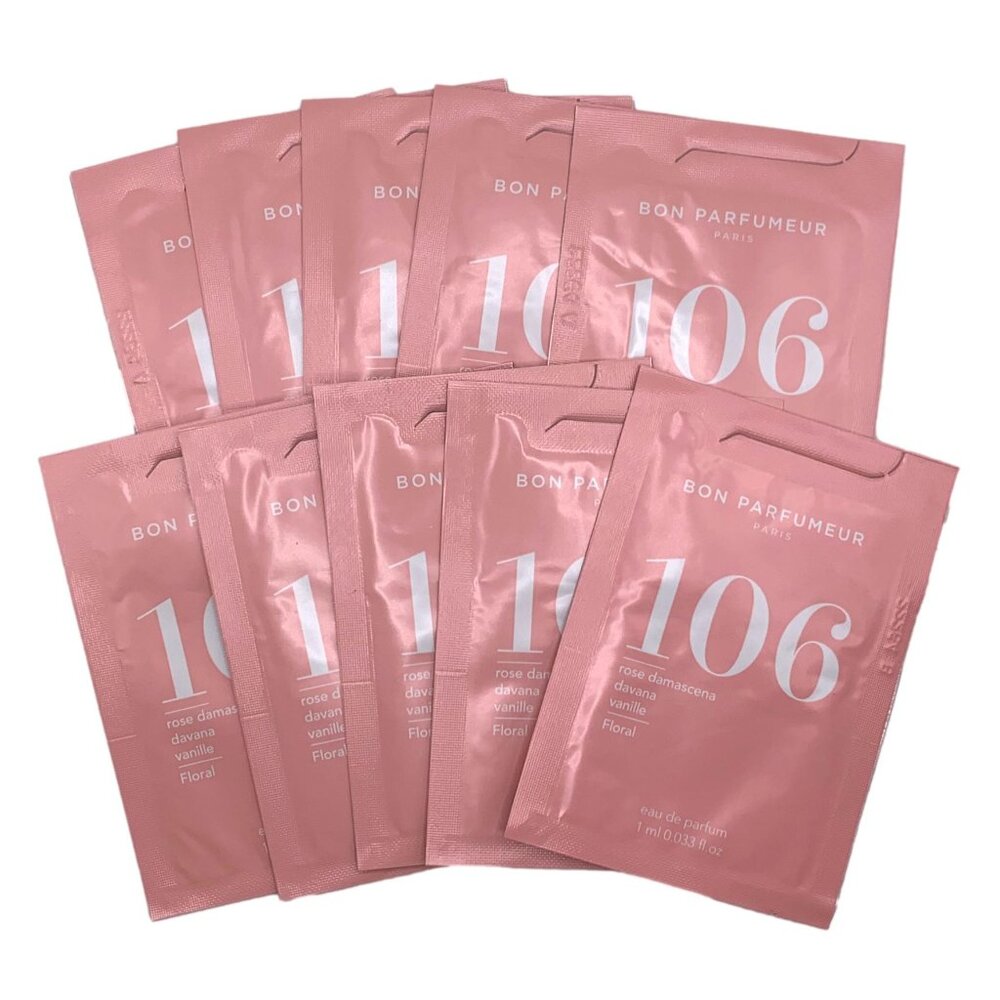 Bon Parfumeur 10 Piece 106 Rose Davana Vanilla EDP 1ml each Sample - Travel Size